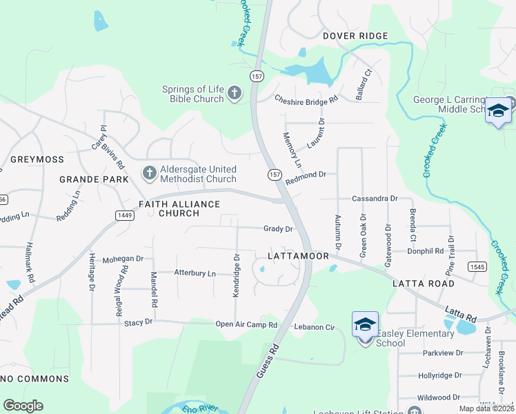 map of restaurants, bars, coffee shops, grocery stores, and more near 1011 Umstead Road in Durham