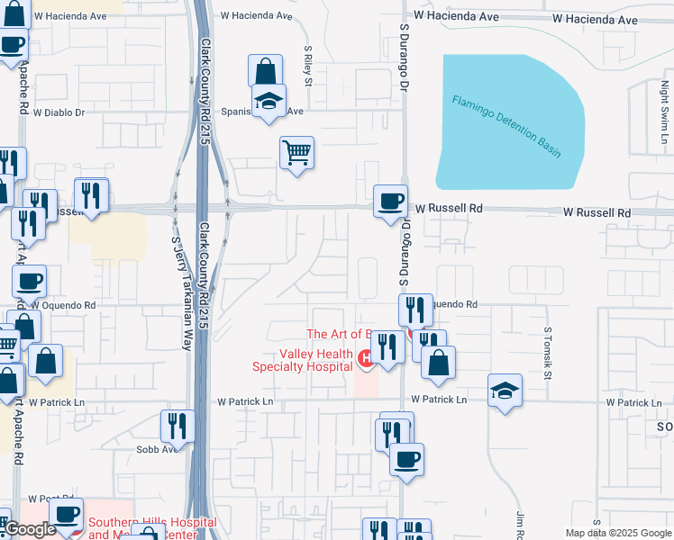 map of restaurants, bars, coffee shops, grocery stores, and more near 8732 Cotovia Avenue in Las Vegas