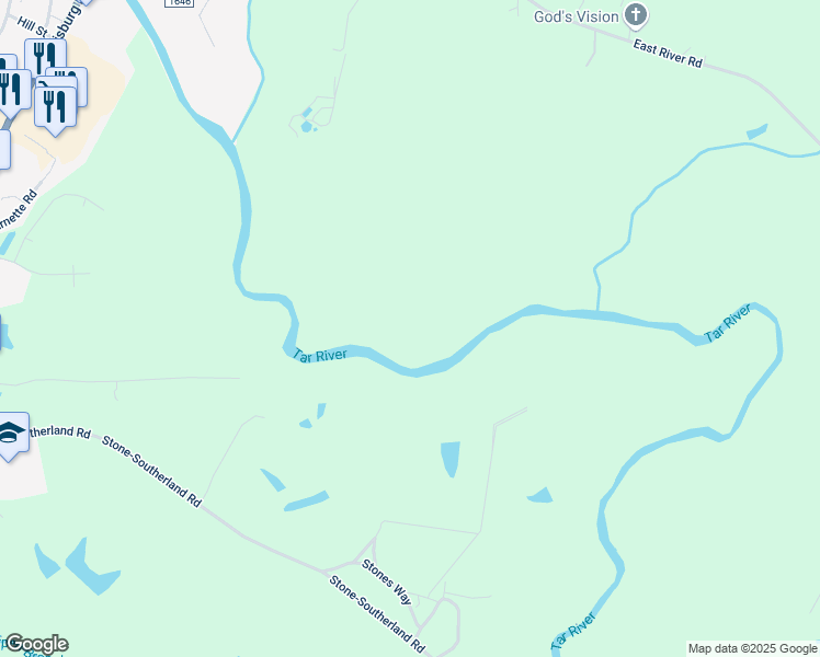 map of restaurants, bars, coffee shops, grocery stores, and more near 199 Rex Place in Louisburg