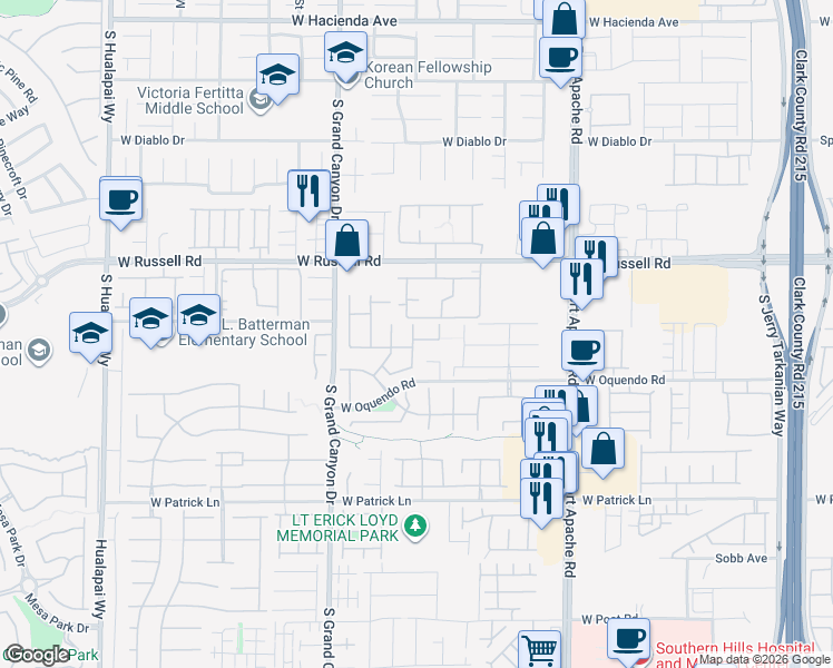 map of restaurants, bars, coffee shops, grocery stores, and more near 9670 Simple Life Avenue in Las Vegas
