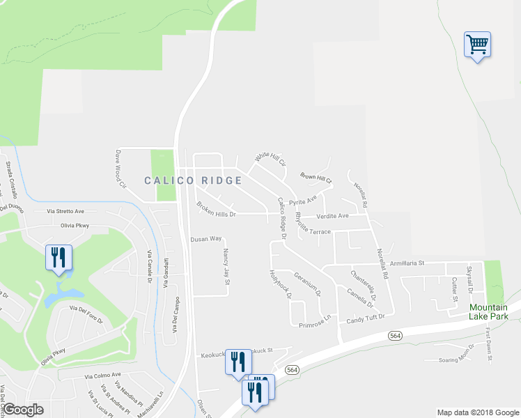 map of restaurants, bars, coffee shops, grocery stores, and more near 1116 Shady Run Terrace in Henderson