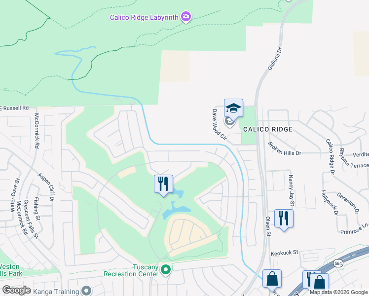 map of restaurants, bars, coffee shops, grocery stores, and more near 464 Via Stretto Avenue in Henderson