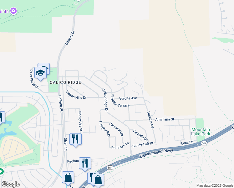 map of restaurants, bars, coffee shops, grocery stores, and more near 936 Pyrite Avenue in Henderson