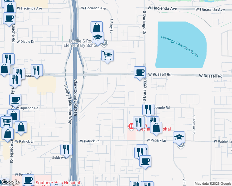map of restaurants, bars, coffee shops, grocery stores, and more near 5854 Mia Skye Street in Las Vegas