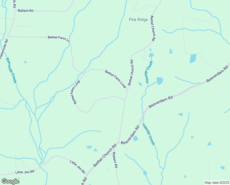 map of restaurants, bars, coffee shops, grocery stores, and more near 203 Bethel Farm Loop in Camden