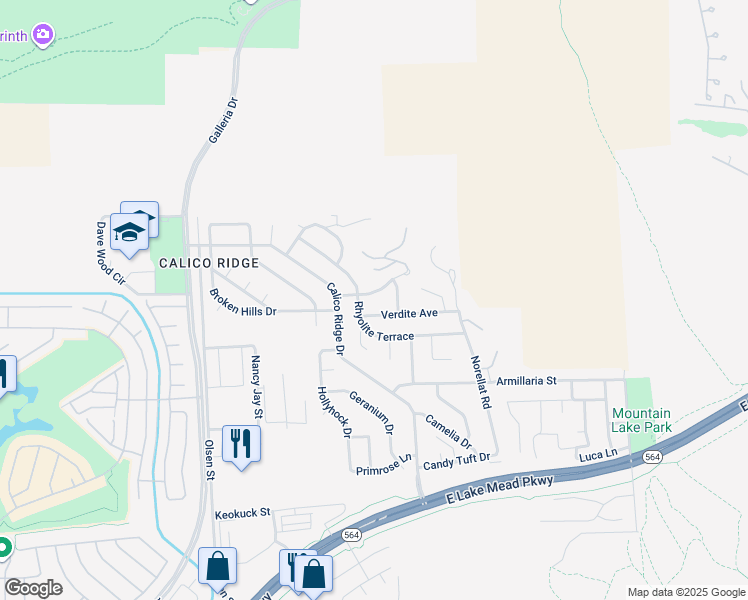 map of restaurants, bars, coffee shops, grocery stores, and more near 936 Pyrite Avenue in Henderson