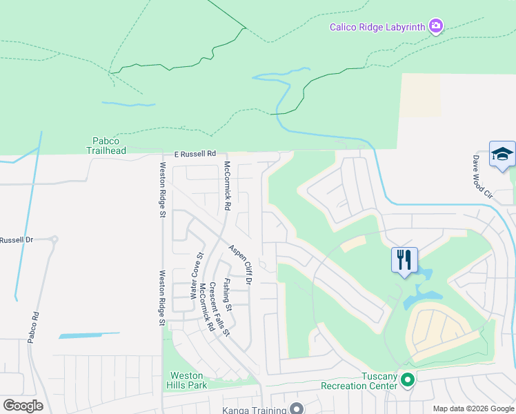 map of restaurants, bars, coffee shops, grocery stores, and more near 1121 Buckhorn Cove Street in Henderson
