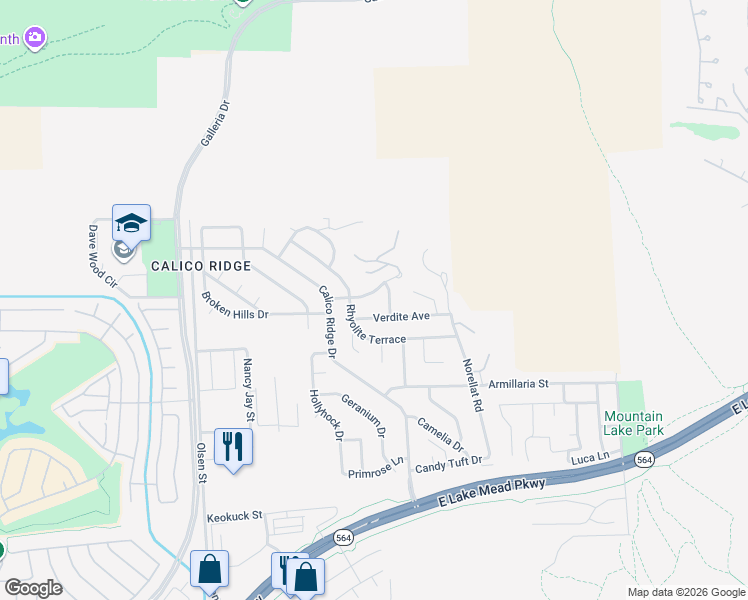 map of restaurants, bars, coffee shops, grocery stores, and more near 940 Pyrite Avenue in Henderson