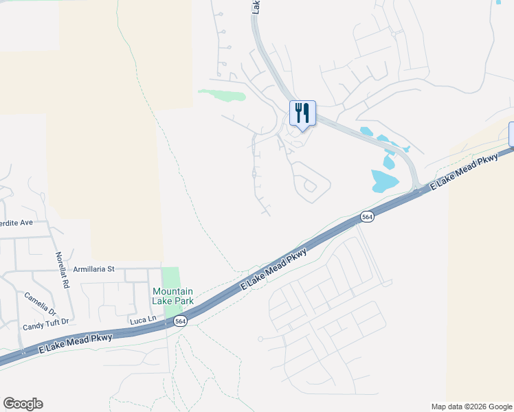map of restaurants, bars, coffee shops, grocery stores, and more near 1289 Calcione Drive in Henderson