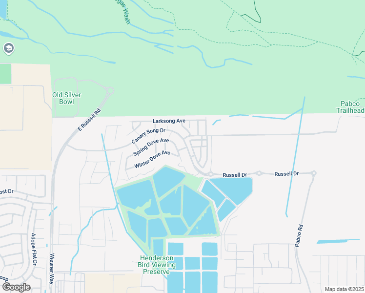 map of restaurants, bars, coffee shops, grocery stores, and more near 6800 East Russell Road in Las Vegas