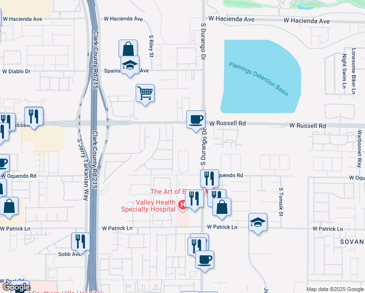 map of restaurants, bars, coffee shops, grocery stores, and more near 5764 Mia Skye Street in Las Vegas
