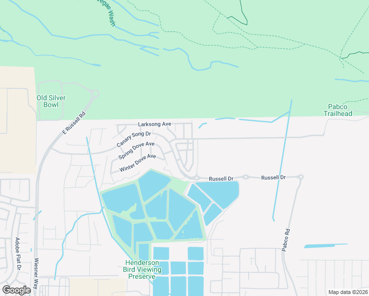 map of restaurants, bars, coffee shops, grocery stores, and more near 2400 Moser Drive in Henderson