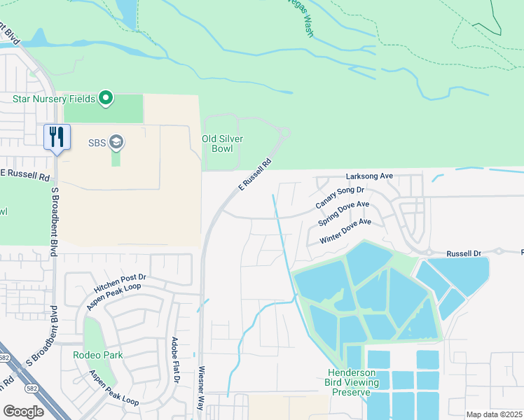 map of restaurants, bars, coffee shops, grocery stores, and more near 505 Golden Cardinal Avenue in Henderson