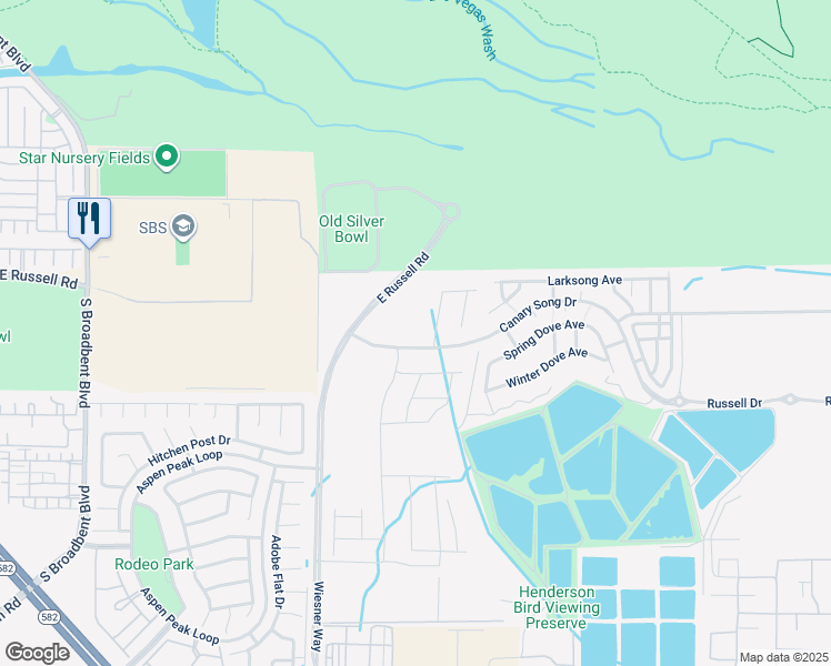 map of restaurants, bars, coffee shops, grocery stores, and more near 505 Golden Cardinal Avenue in Henderson