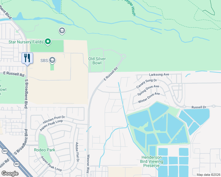 map of restaurants, bars, coffee shops, grocery stores, and more near 513 Golden Cardinal Avenue in Henderson
