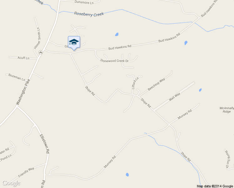 map of restaurants, bars, coffee shops, grocery stores, and more near 4515 Shipe Road in Corryton