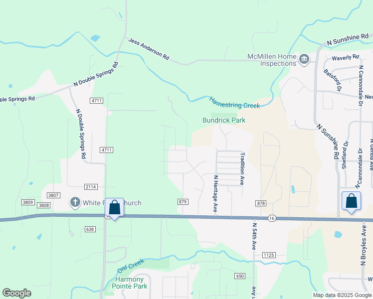 map of restaurants, bars, coffee shops, grocery stores, and more near 1599 North 59th Avenue in Fayetteville