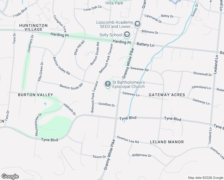 map of restaurants, bars, coffee shops, grocery stores, and more near 4800 Belmont Park Terrace in Nashville