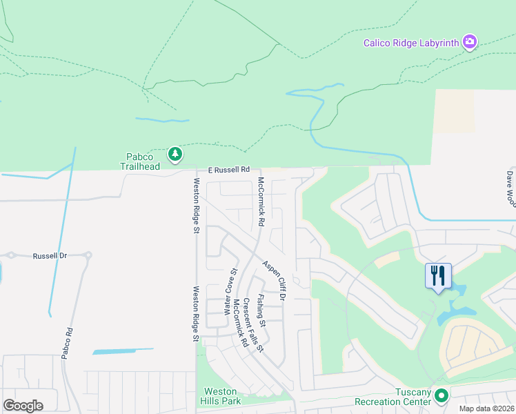 map of restaurants, bars, coffee shops, grocery stores, and more near 1164 Evergreen Cove Street in Henderson