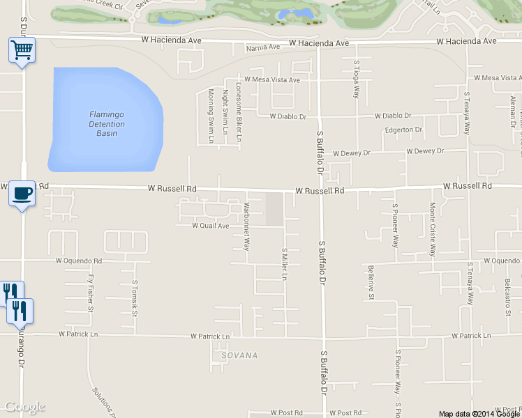 map of restaurants, bars, coffee shops, grocery stores, and more near 7962 Traditional Court in Las Vegas