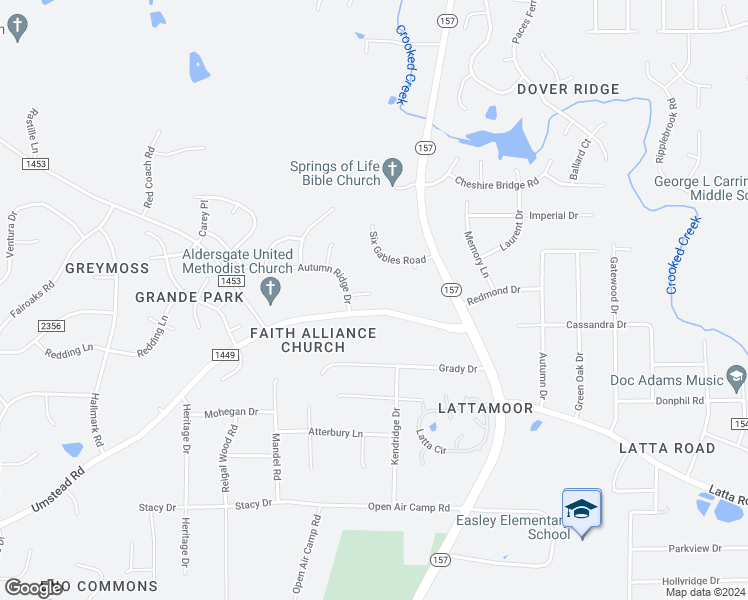 map of restaurants, bars, coffee shops, grocery stores, and more near 8 Queensland Court in Durham