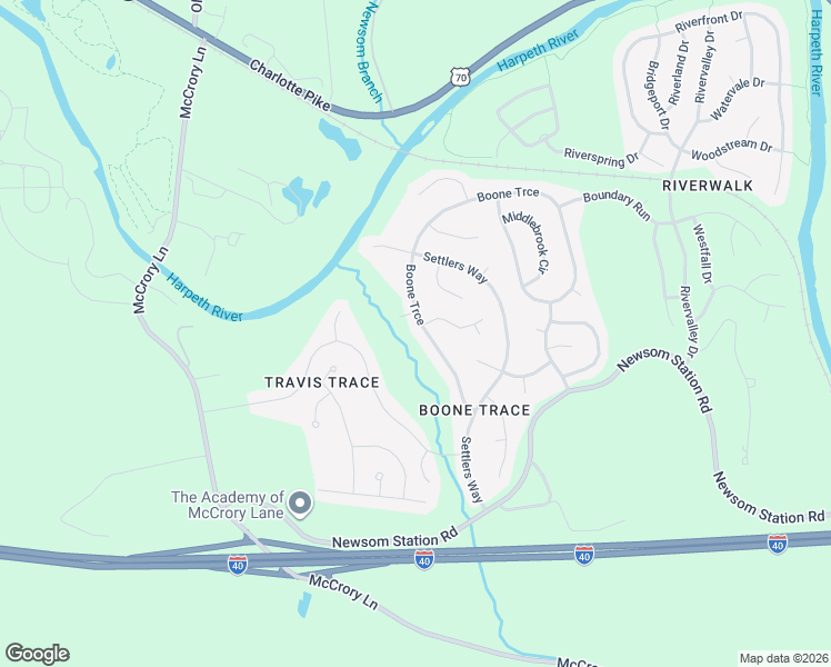 map of restaurants, bars, coffee shops, grocery stores, and more near 7957 Boone Trce in Nashville