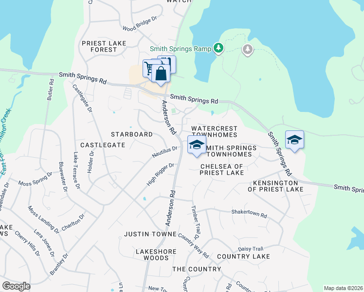 map of restaurants, bars, coffee shops, grocery stores, and more near 4000 Anderson Road in Nashville