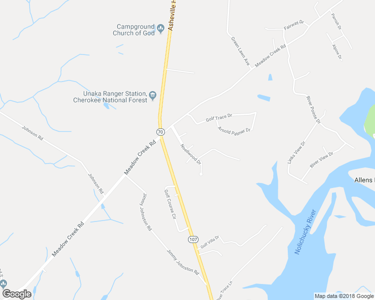 map of restaurants, bars, coffee shops, grocery stores, and more near 1 Andes Circle in Greeneville