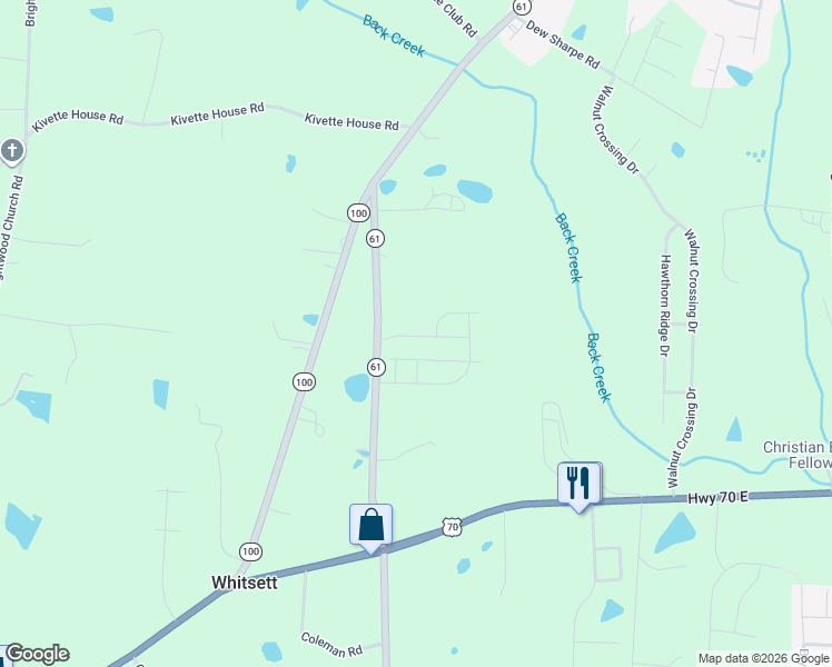 map of restaurants, bars, coffee shops, grocery stores, and more near 533 North Carolina 61 in Whitsett