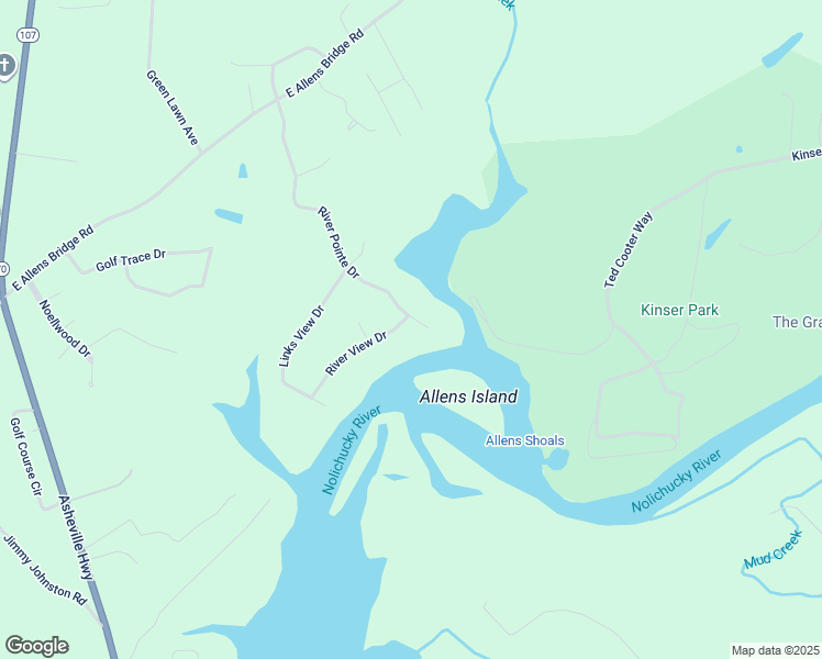 map of restaurants, bars, coffee shops, grocery stores, and more near 31 River View Drive in Greeneville
