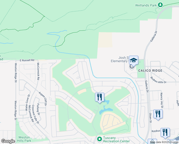 map of restaurants, bars, coffee shops, grocery stores, and more near 1116 Strada Cristallo in Henderson