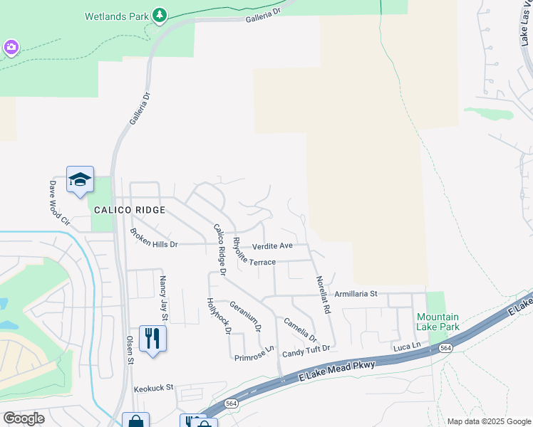 map of restaurants, bars, coffee shops, grocery stores, and more near 953 Pyrite Avenue in Henderson