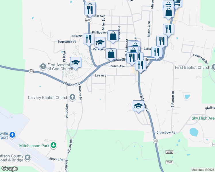 map of restaurants, bars, coffee shops, grocery stores, and more near 143-161 Redwood Court in Huntsville