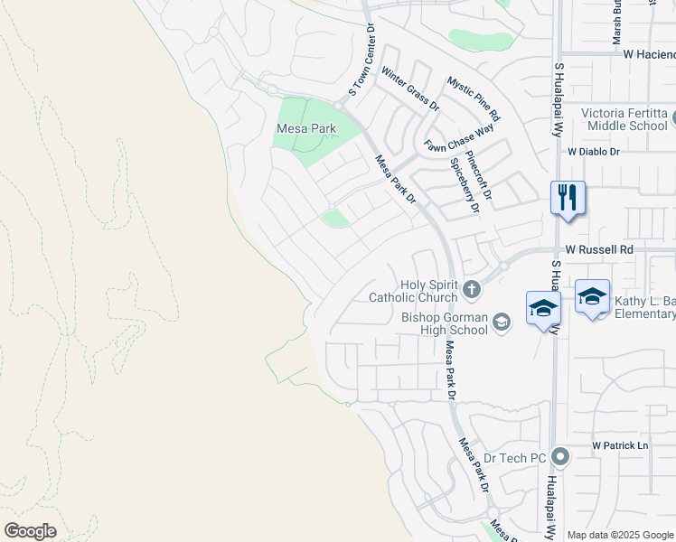 map of restaurants, bars, coffee shops, grocery stores, and more near 5735 Oak Bend Drive in Las Vegas