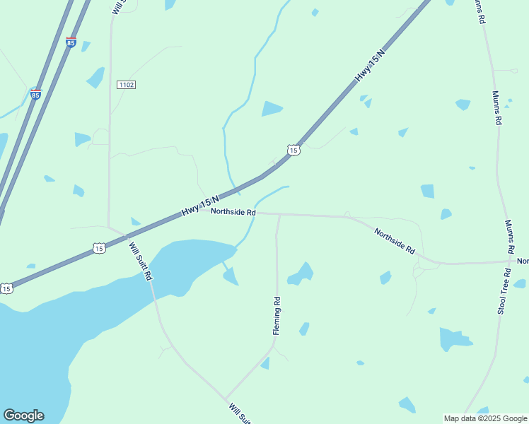 map of restaurants, bars, coffee shops, grocery stores, and more near Pond Side Drive in Granville County