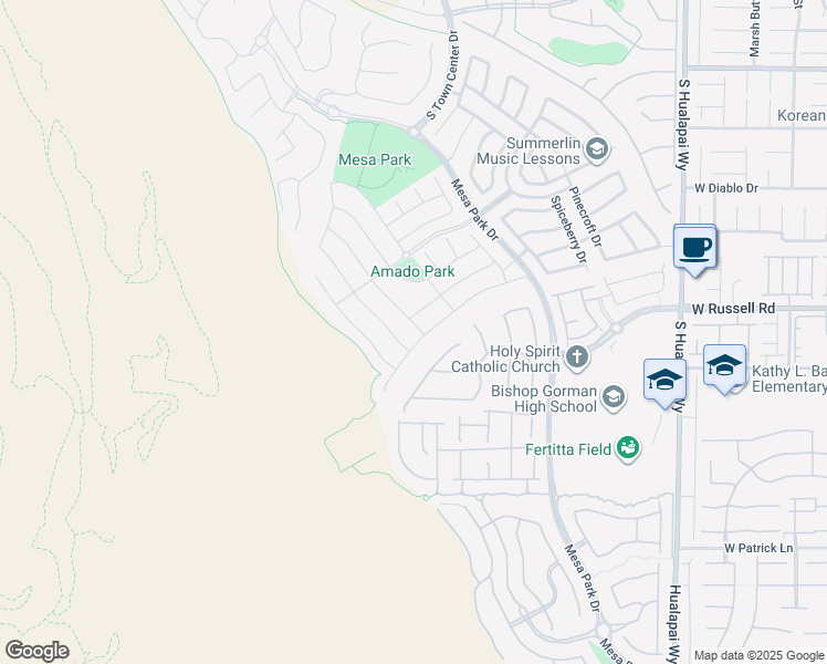map of restaurants, bars, coffee shops, grocery stores, and more near 5735 Oak Bend Drive in Las Vegas