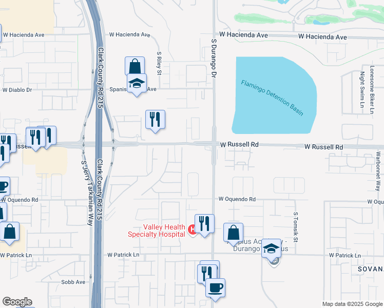 map of restaurants, bars, coffee shops, grocery stores, and more near 5764 Mia Skye Street in Las Vegas