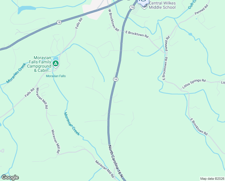map of restaurants, bars, coffee shops, grocery stores, and more near 3541 North Carolina Highway 16 South in Moravian Falls
