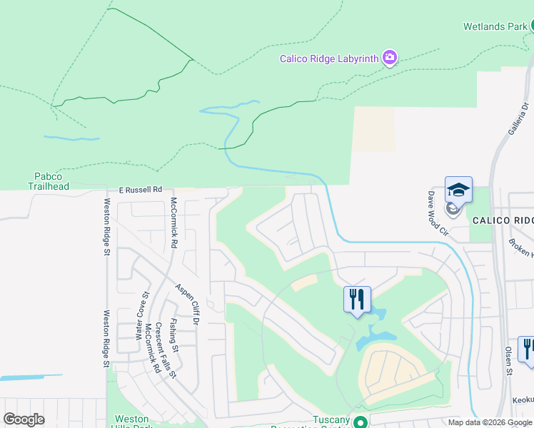 map of restaurants, bars, coffee shops, grocery stores, and more near 268 Via San Gabriella in Henderson