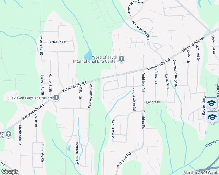 map of restaurants, bars, coffee shops, grocery stores, and more near 242 Sedge Meadow Drive in Winston-Salem