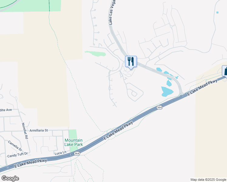 map of restaurants, bars, coffee shops, grocery stores, and more near 1238 Calcione Drive in Henderson
