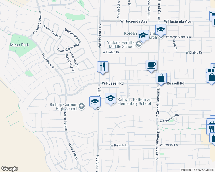 map of restaurants, bars, coffee shops, grocery stores, and more near 10138 Chasewood Avenue in Las Vegas