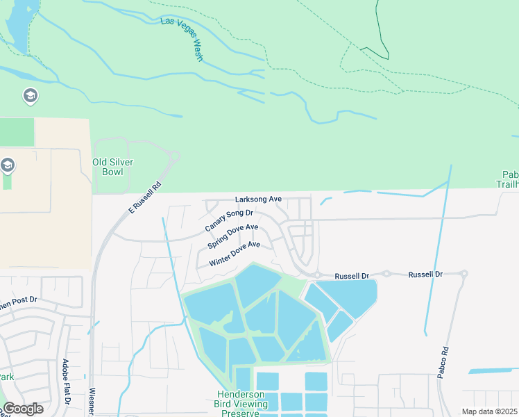 map of restaurants, bars, coffee shops, grocery stores, and more near 6800 East Russell Road in Las Vegas