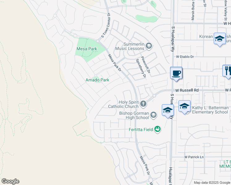 map of restaurants, bars, coffee shops, grocery stores, and more near 5733 Logan Heights Court in Las Vegas