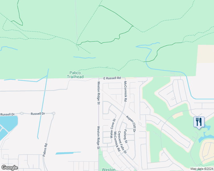 map of restaurants, bars, coffee shops, grocery stores, and more near 104 Rolling Cove Avenue in Henderson