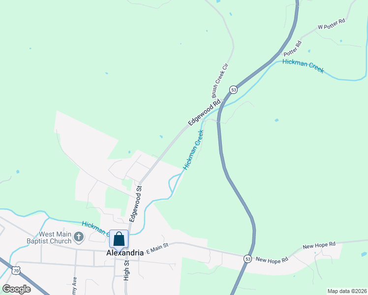 map of restaurants, bars, coffee shops, grocery stores, and more near 33 Edgewood Road in Alexandria