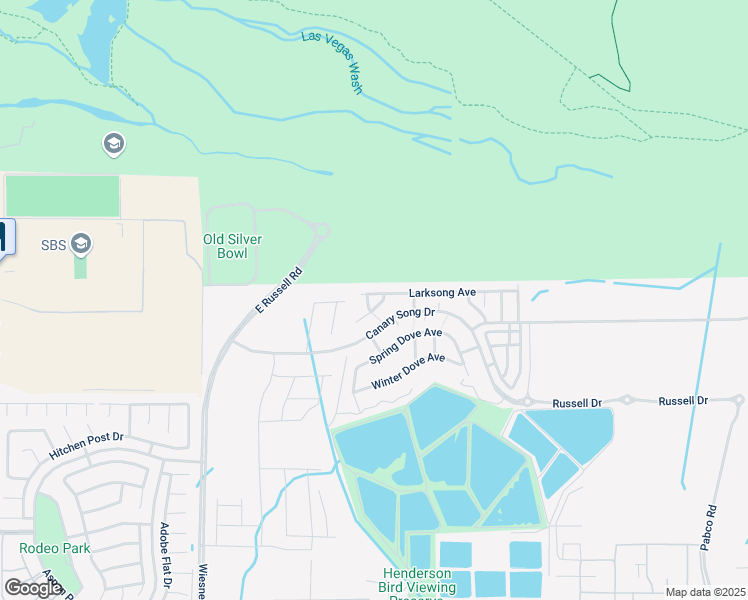 map of restaurants, bars, coffee shops, grocery stores, and more near 6800 East Russell Road in Las Vegas