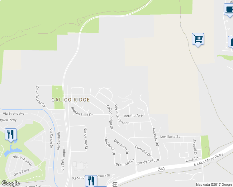 map of restaurants, bars, coffee shops, grocery stores, and more near 1147 Brown Hill Court in Henderson