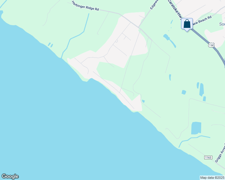 map of restaurants, bars, coffee shops, grocery stores, and more near 145 Owens Beach Road Extension in Harbinger