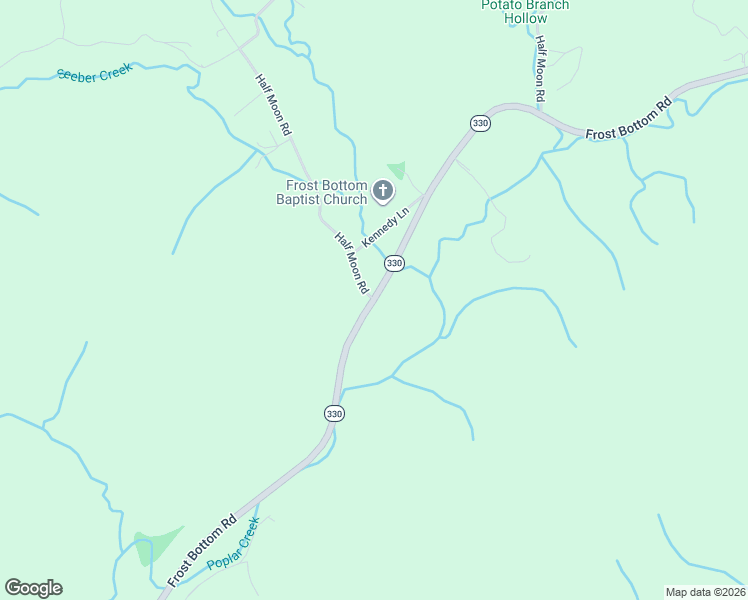 map of restaurants, bars, coffee shops, grocery stores, and more near 100 Half Moon Road in Oliver Springs